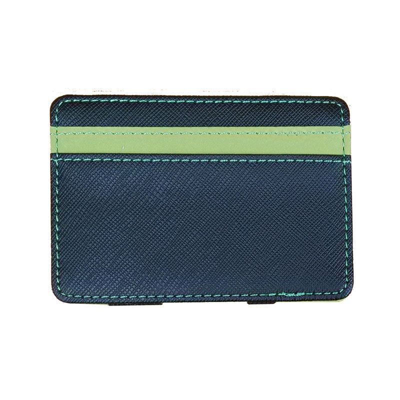 Synthetic Leather Wallet Money Clips Thin Clutch Bus Card Bag Small Cash Holder