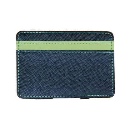 Synthetic Leather Wallet Money Clips Thin Clutch Bus Card Bag Small Cash Holder