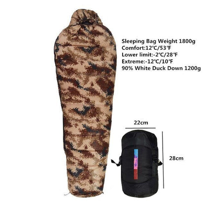 90% Duck Down Sleeping Bag Camping Sleeping Bag Outdoor Travel Hiking