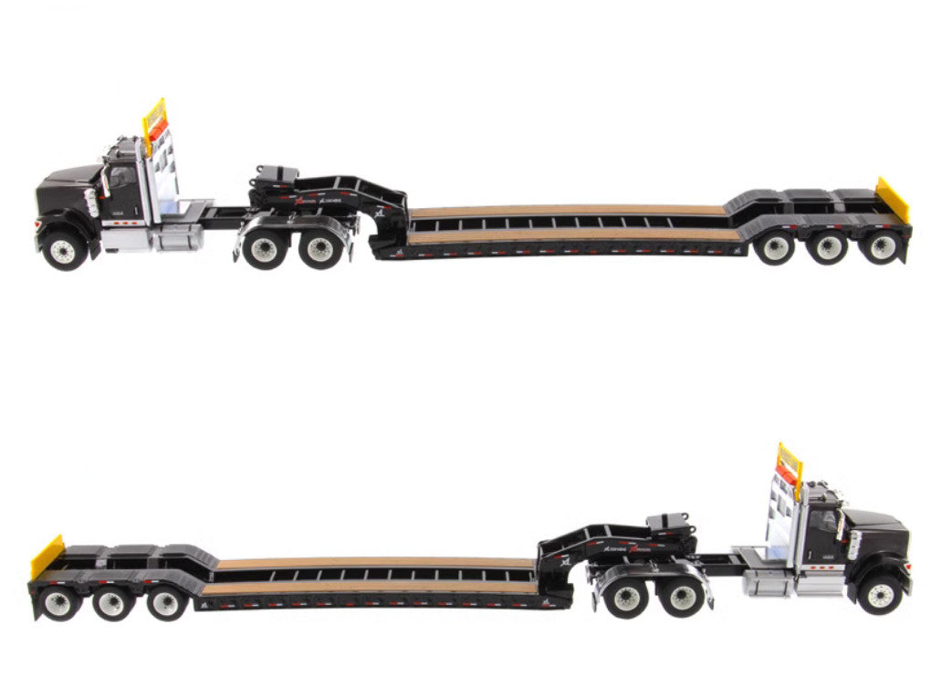 1:50 DM International Trailer Container Tractor Lowboy Trailer Diecast Model