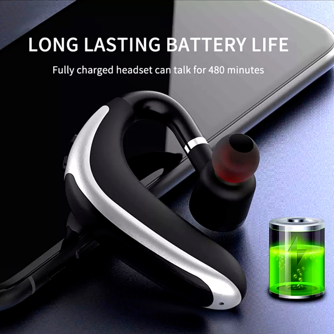 Driving Trucker Headset Wireless Bluetooth 5.0 Noise Cancelling Earpiece Earbuds