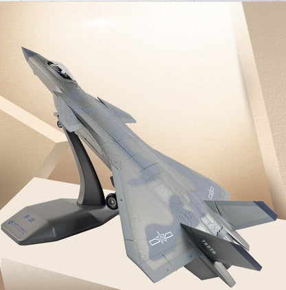 1:48 45CM J-20 Stealth Fighter Jet Aeroplane Diecast Military Aircraft Model
