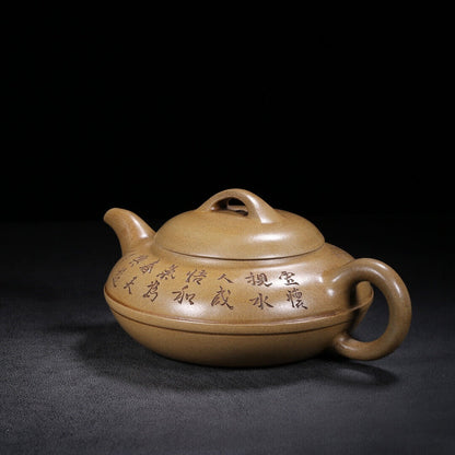 Chinese Yixing Zisha Clay Handmade Exquisite Teapot （线圆 底款：金鼎商标 ）