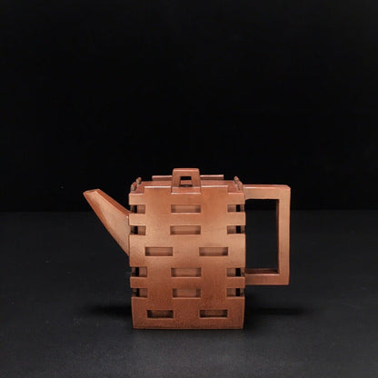 vintage chinese yixing purple clay teapot zisha ceremony carving Collectible art
