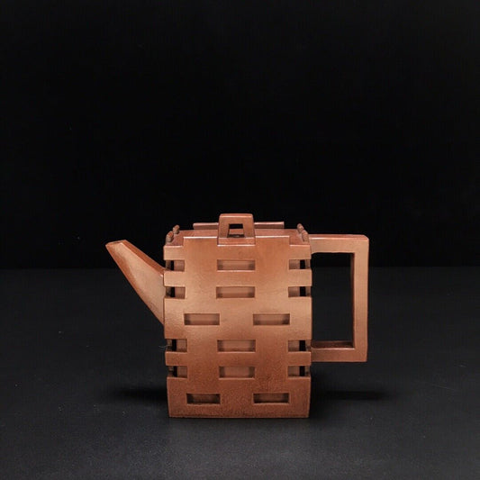 vintage chinese yixing purple clay teapot zisha ceremony carving Collectible art