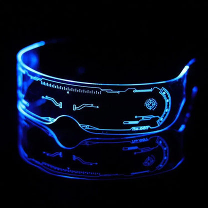 LED-lit Cycling Goggles with Nighttime Anti-Collision Lighting