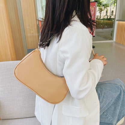Women's Bag Solid Color Armpit Underarm Shoulder Bags Handbag Purse 270*160*60mm