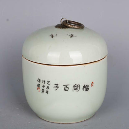 Pastel Baby Play Pattern Tea Pot Antique Craft Porcelain Home Chinese Ornament