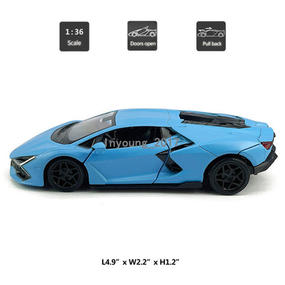 1/36 Lamborghini Revuelto Model Car Diecast Toy Vehicle Toys for Boys Kids Blue