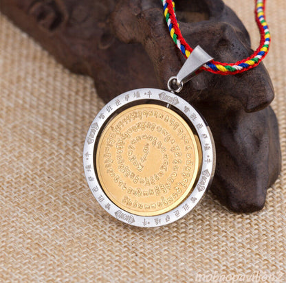 BLESSED MANDALA PENDANT: 100 SYLLABLE MANTRA OF VAJRASATTVA 6 REALM VAJRA MANTRA