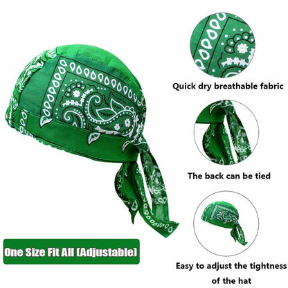 Quick Dry Cotton Hat Elastic Adjustable Cap Outdoor Sport Bandana Cycling Scarve