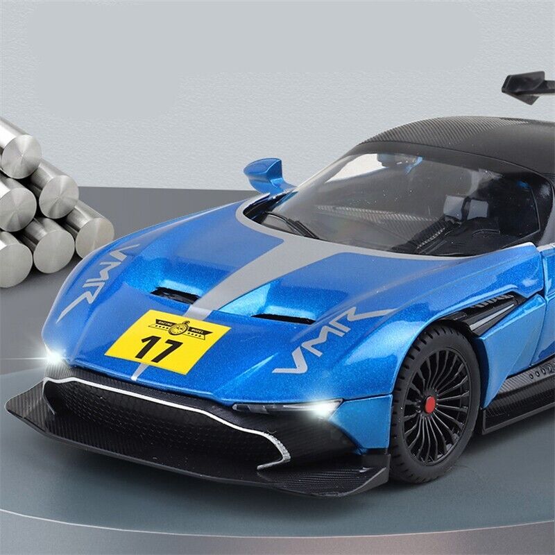 1:22 Aston Martin GT Diecast Model Toy Car Collection Vehicle Sound Lights Gift