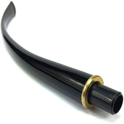 Acrylic Pipe Stem 9mm Bent Long Stem Pipe Mouthpiece for Churchwarden Pipe