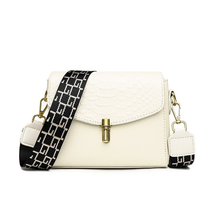 Genuine Leather Tote Bag Luxury Shoulder Bag Messenger Handbag Crossbody Square