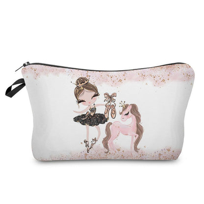 Makeup Bags Dancer Print Cosmetic Case Toiletries Organizer Traveling Polyester