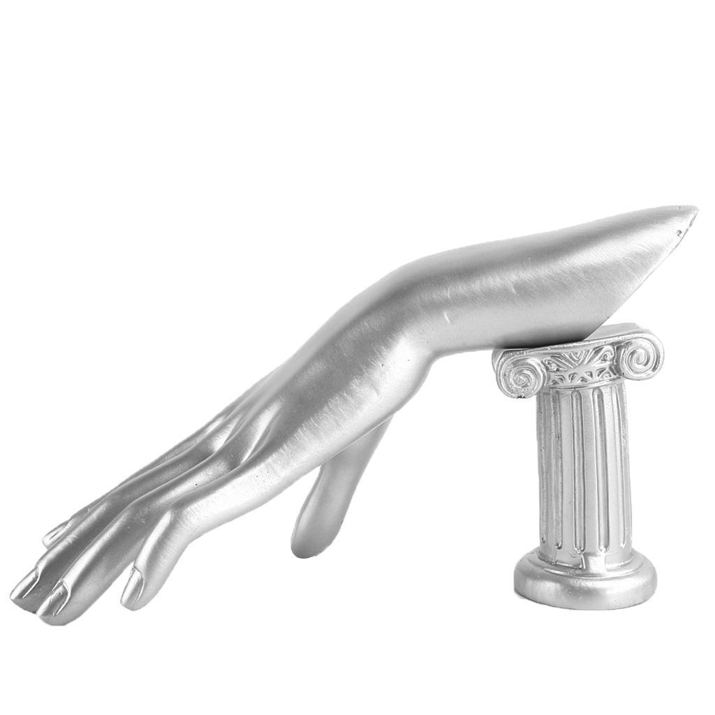 Hand Mannequin Form Resin Black Silver Jewelry Bracelet Ring Watch Display Stand