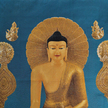 36" Tibet Tibetan Cloth Silk Buddhism Sakyamuni Buddha Tangka Thangka Mural