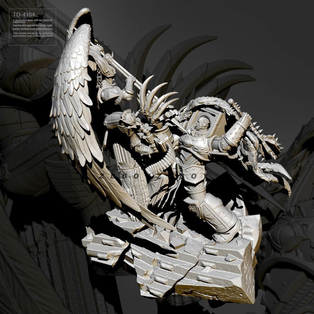 60mm resin figure model Saint Gilles VS Horus Unassembled unpainted