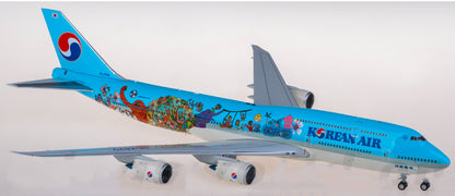 38CM 1:200 SQ Wings Korean Air Boeing 747-8 Passenger Airplane Diecast Model