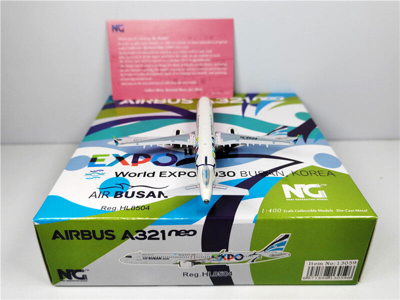 NG Model 1:400 AIR BUSAN World For EXPO BUSAN KOREA FOR AIRBUS A321neo HL8504