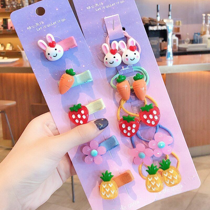 Hair Bands 10/20 Pcs/Bag Shiny Flowers Baby Scrunchies Rubber Kids Accessories