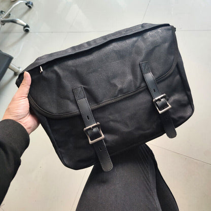 Retro Motorcycle Bag Men's Waterproof Side Bag Motorcycle Canvas Shoulder Bag