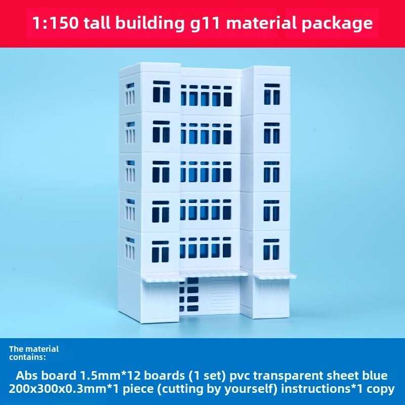 1/150 Building Model City Road Building DIY Scene Display Model Gifts