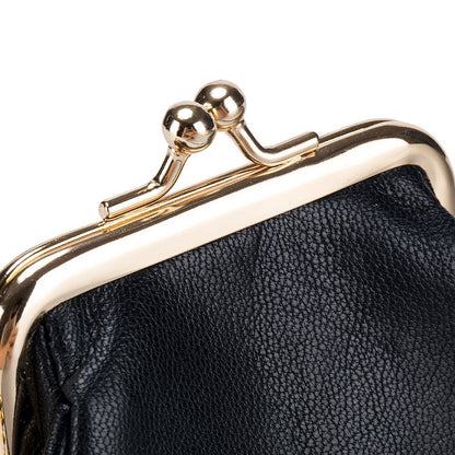 Genuine Leather Wallets Purses Mini Hasp Fashion Soft Small Cowhide 4*13*8.5 CM
