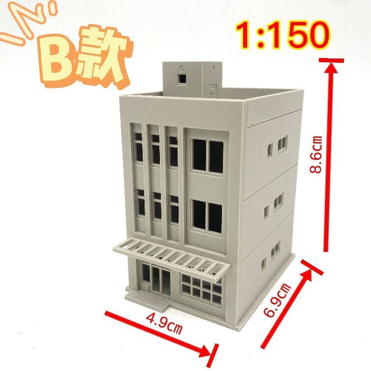 1/64 1/87 1/150 S HO Scale Buildings Train Railway Layout Model House