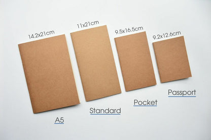 Kraft Paper Notebook Filler Paper Inserts Blank Dot Grid Notepad Diary Journal
