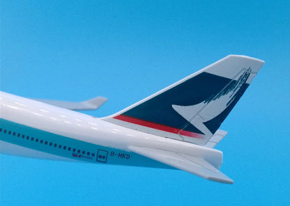 16cm CATHAY PACIFIC BOEING 747-400 Passenger Airplane Diecast Aircraft Model