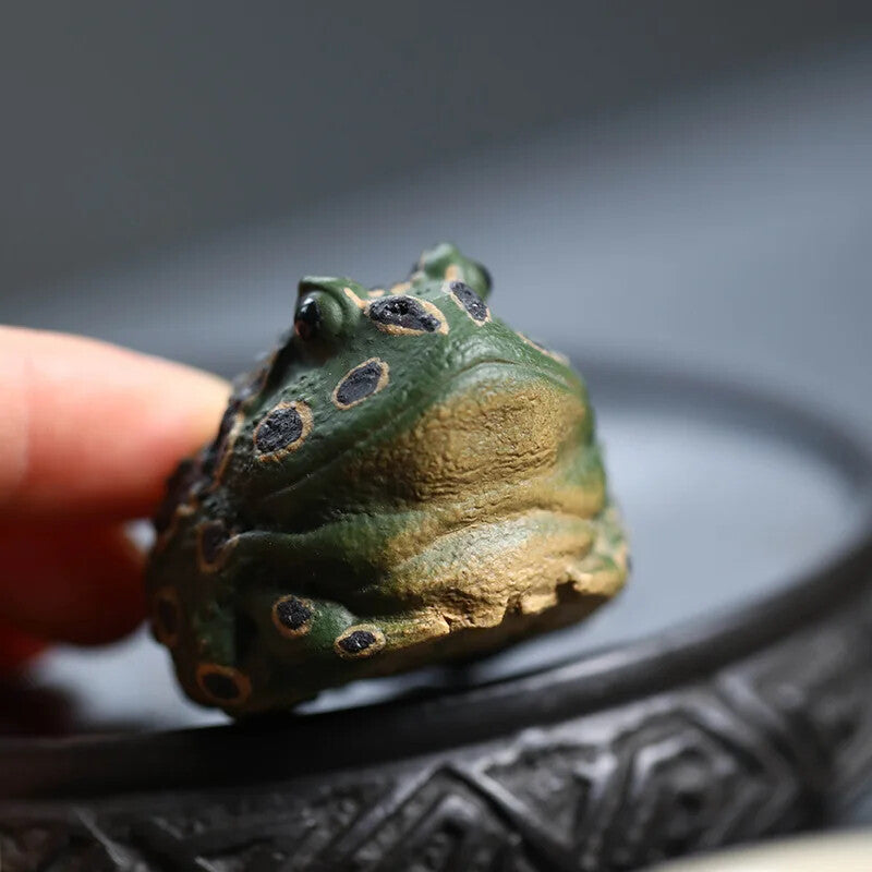 Toad Yixing Zisha Tea Pet Frog Tea Play Figurine Tea Ceremony Tea Statue Chinese