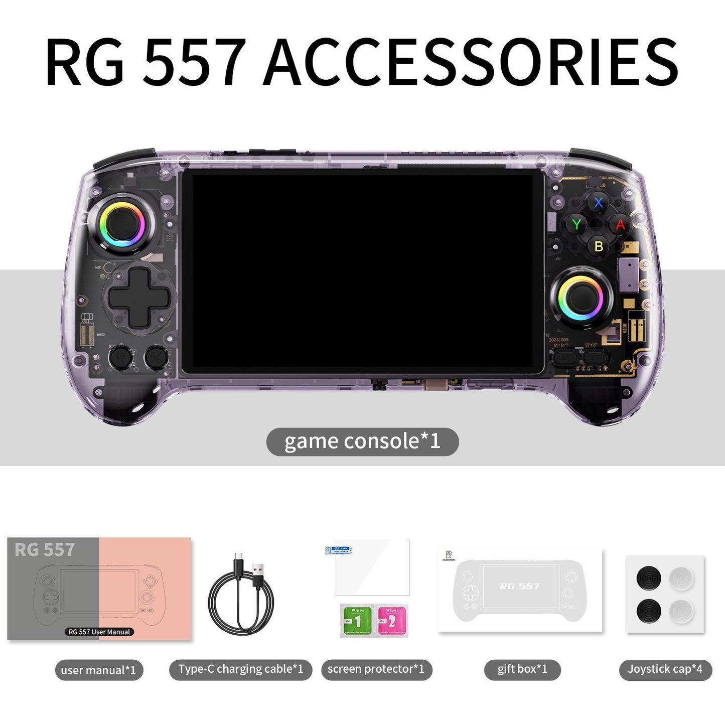 ANBERNIC RG557 5.48" AMOLED HD Screen Android 14 Handheld Game Console 12+256G