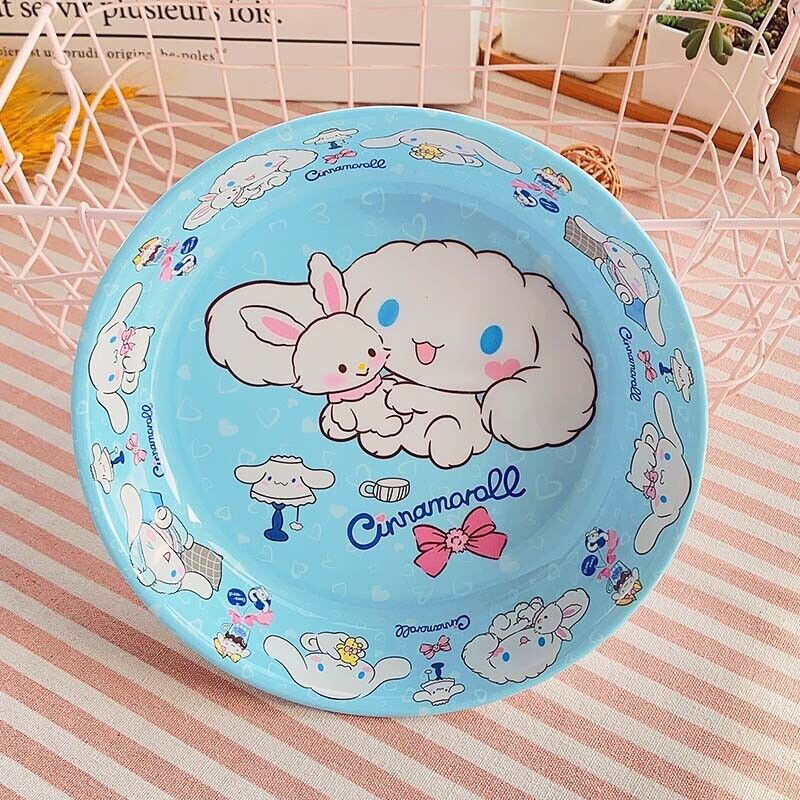 Cute My Melody Hello Kitty Fruit Dishes Bowl Cartoon Food Plate Home Tableware