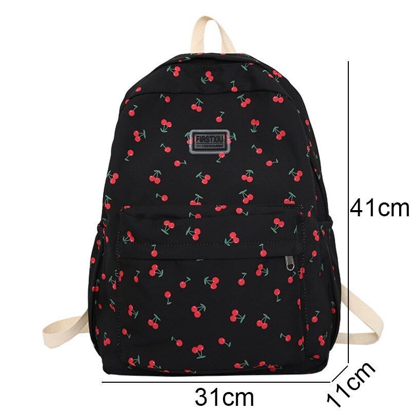 Floral Print Traveling Backpack School Laptop Bag College Purse 31*11*41 CM Pink