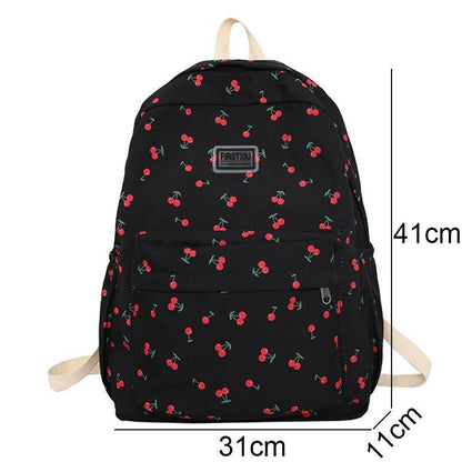 Floral Print Traveling Backpack School Laptop Bag College Purse 31*11*41 CM Pink