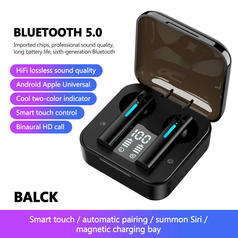 TWS Wireless Earbuds Bluetooth Earphones Headphones for iPhone Samsung Android