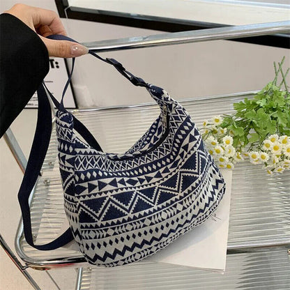Shoulder Messenger Bag Handbags Ethnic Style Canvas Shoulder Bag Woven Bag