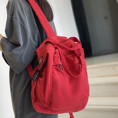 Women Backpack Canvas Girl Fabric School Bag Student Bag Kawaii Ladies Backpack