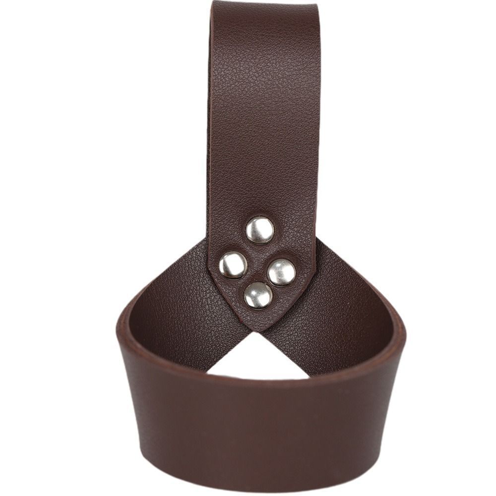 Medieval Sword Holder Ring PU Leather Sleeve Rapier Holster Costume Weapon Strap