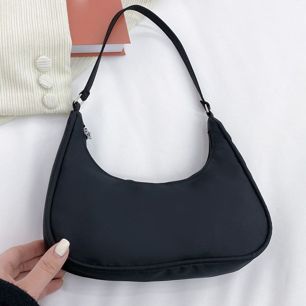 Women's Bag Solid Color Armpit Underarm Shoulder Bags Handbag Purse 270*160*60mm