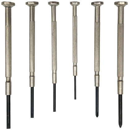 6 Piece Precision Screwdriver Set with Case - Includes Phillips and Flat-Head