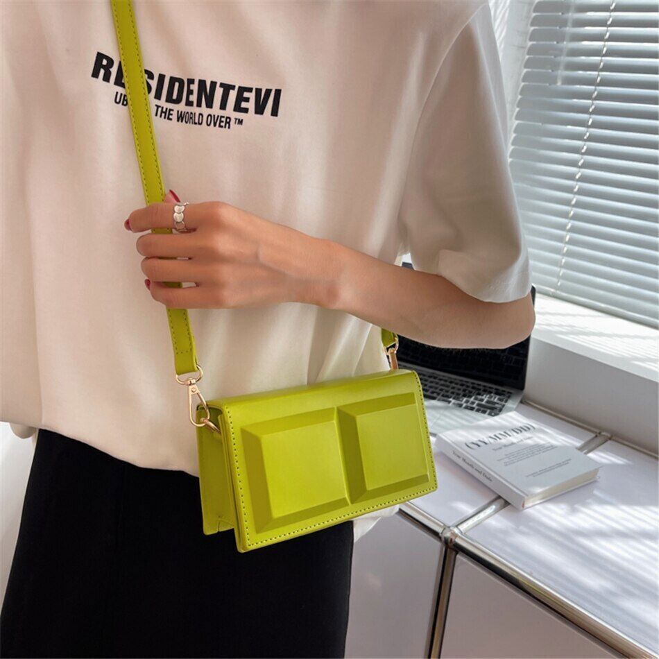 Shape Women's Flap Bag PU Leather Handbags Female Shoulder Crossbody Bag