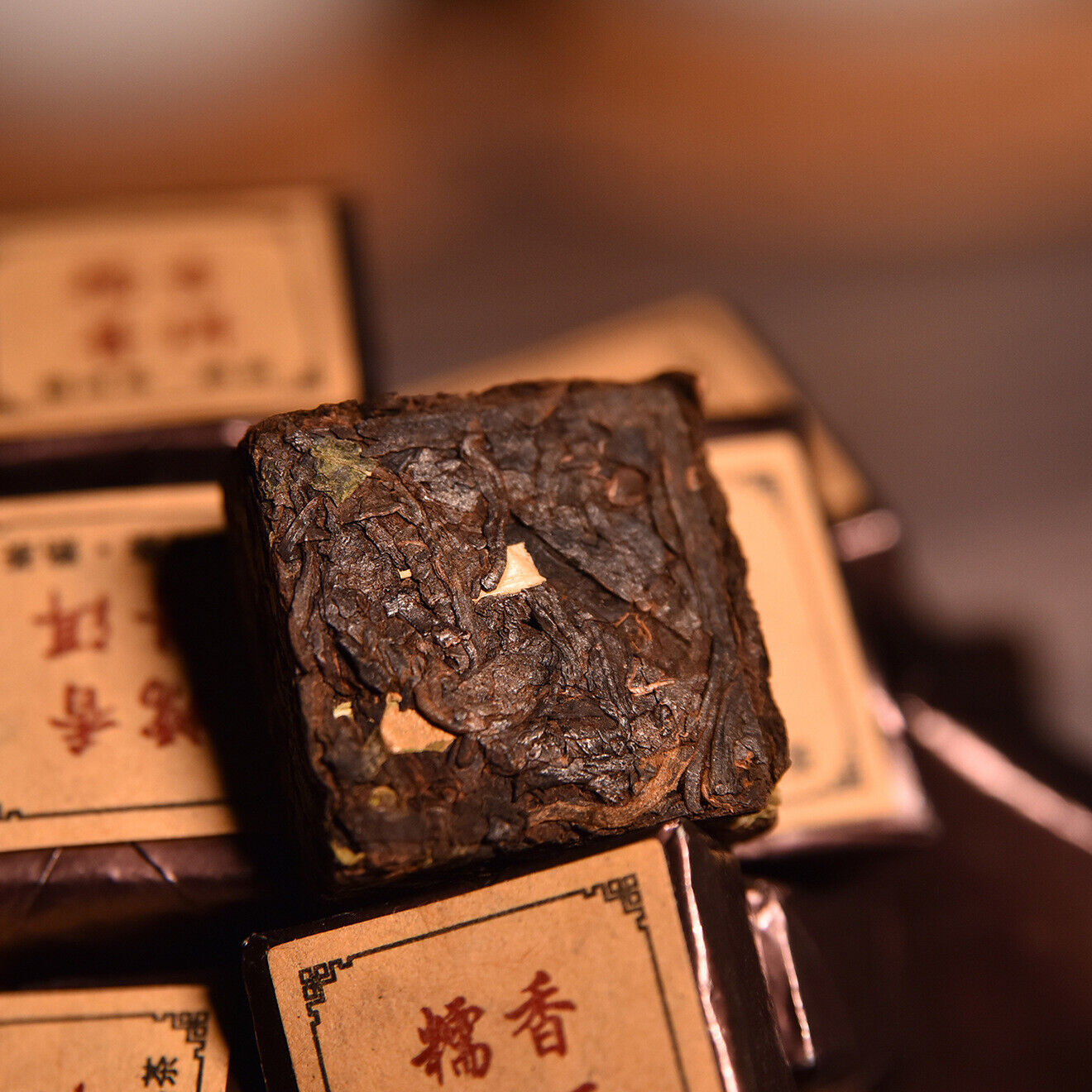 500g Yunnan Pu'er Glutinous Rice Fragrant Leaves Mini Cuo Tea Small Square Brick