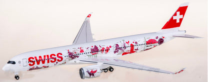 1:200 Hogan Swiss Airbus A350-900 Passenger Airplane ABS Plastic Aircraft Model