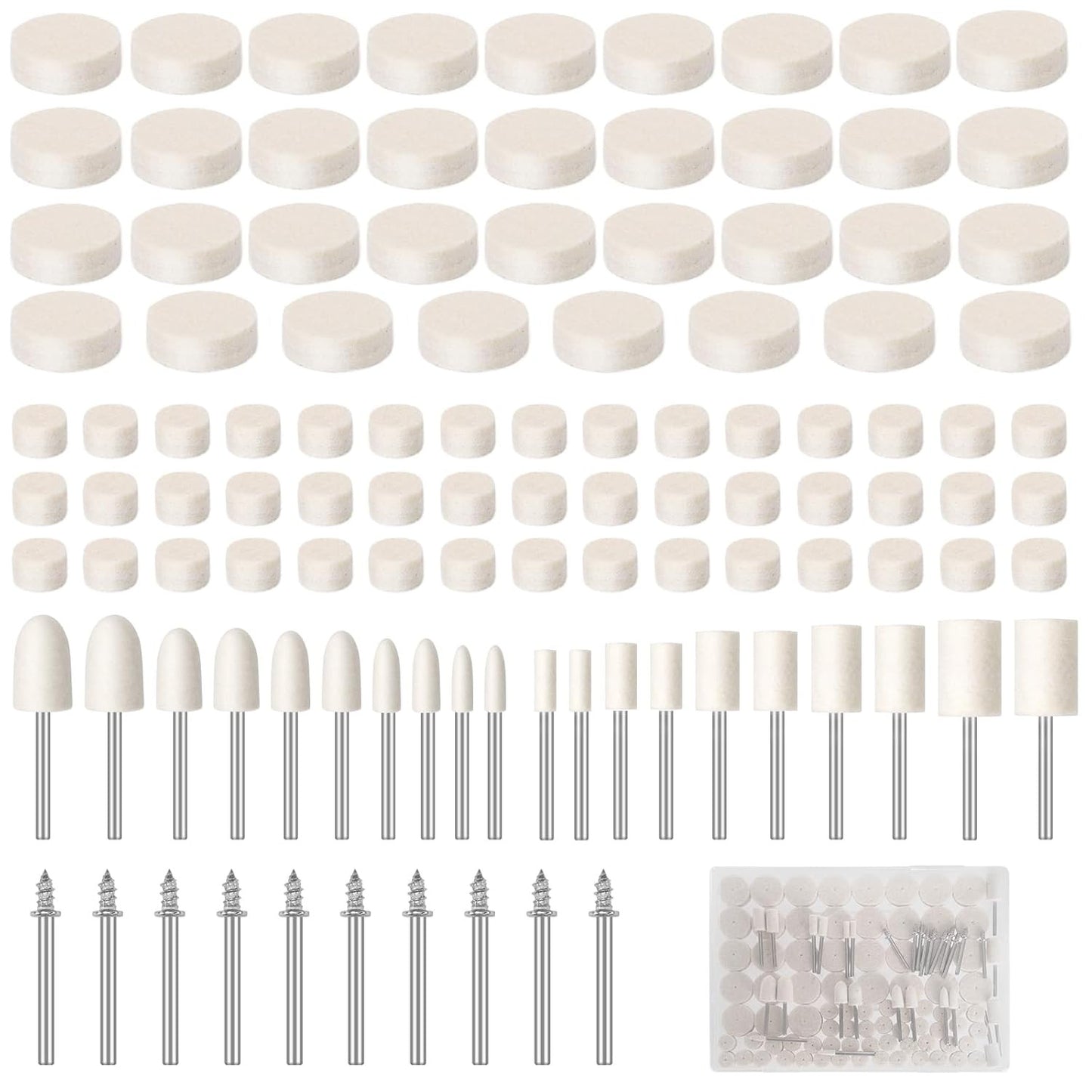 110Pcs Buffing Wheel for Dremel Polishing Kit, Polishing Wheel for Dremel Tool A