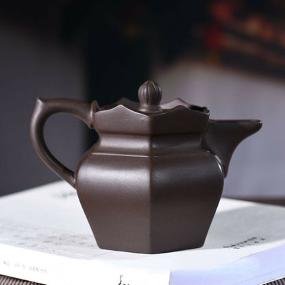 230ML Chinese Yixing Zisha Pottery Teapot Handmade Monk Hat Pot Kung Fu Tea Pot