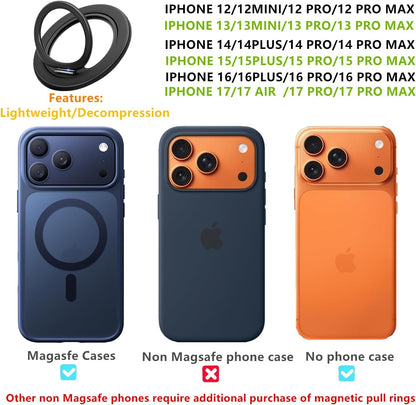 Magnetic Phone Ring Magsafe Phone Grip, Magnetic Cell Phone Stand Holder Finger