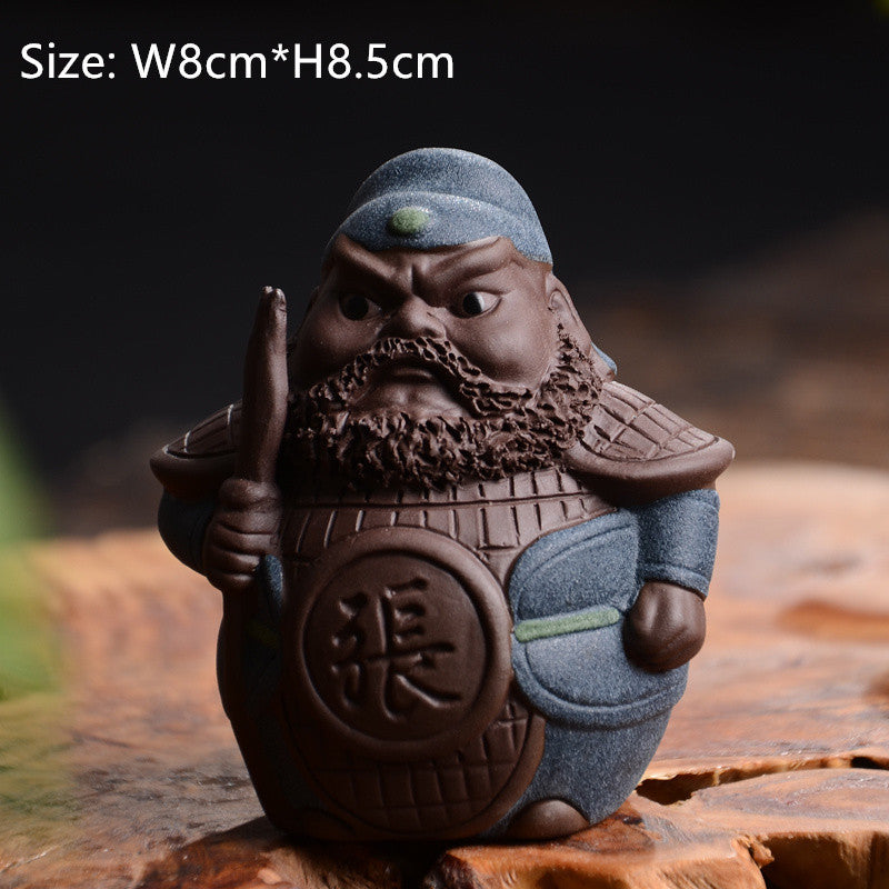 Chinese Handmade Tea Pet Statue Historical Figurine Monk Tea Play Yixing Zisha