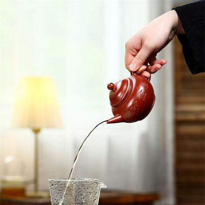 200ml Pot Real Yixing Zisha Red Clay Tea Pot Original Ore Level Pot Handmade